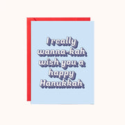 Wanna-kah Wish You a Happy Hanukkah | Hanukkah Card: Individual Card