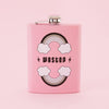 WASTED Black Rainbow Hip Flask - Light Pink - Flask