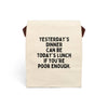 Yesterday’s Dinner Canvas Lunch Bag With Strap - Lunch Box